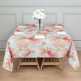 thumbnail image 3 of Pioneer Flower Floral Print Pattern Square Tablecloth,Waterproof Square Table Cover,Wipeable Spillproof Washable Table Cover for Home Kitchen Party Decor 60"x60"(152x152cm), 3 of 6