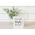 thumbnail image 2 of You Are Simply Amazing Marbled White 5 x 5 Wood Tabletop Sign Plaque, 2 of 4