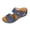 Blue, variant on Women Slide Sandals Dual Strap Slip On Open Toe Wedge Sandals for Summer Daily Casual Outings Solid Color