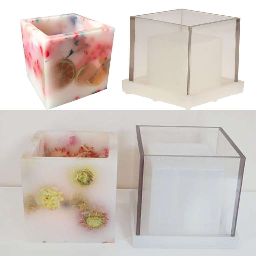 2 Pack Hollow Square Candle Candle Making For DIY Scented Candles Dried Flower Candles Tealight Candle Holders Container
