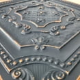 thumbnail image 5 of Drop-In, Glue-Up 2'x2' Faux Tin PVC Ceiling Tile In Smoked Copper, Sample, 5 of 5