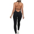 thumbnail image 6 of HUPOM Palazzo Pants For Women Training Pants Chinos High Waist Rise Full Slim Bootcut Black S, 6 of 6