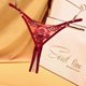 thumbnail image 1 of Tanga de mujer con accesorios de diamantes de estilo negro, lencería sexy con abertura y bordado transparente con cuentas, 1 of 6