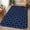 Navy Blue, variant on Front Door Mat Indoor Outdoor 19.7"x31.5", Navy Blue Absorbent Non Slip Welcome Mat, Geometric Leaf Diamond Plaid Abstract Check Low Profile Entryway Rug for Front Entrance Porch Back Door Patio