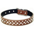 thumbnail image 1 of HAHDAXIA Rhinestones Pet Dog Collars Adjustable Sparkly Crystal Studded Genuine Leather Pet Collar for Small and Medium Dog 1" Wide, 1 of 5
