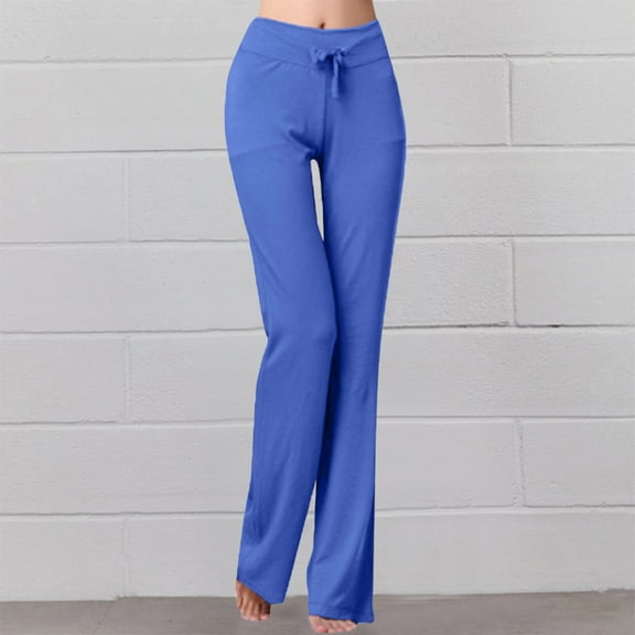 Womens Yoga Pants Straight Leg Comfy Drawstring Running Long Active Casual Sweatpants plus Size Dress Pants for Women Casual Womens plus Size Casual Pants with Pockets Women Dressy Casual Women's