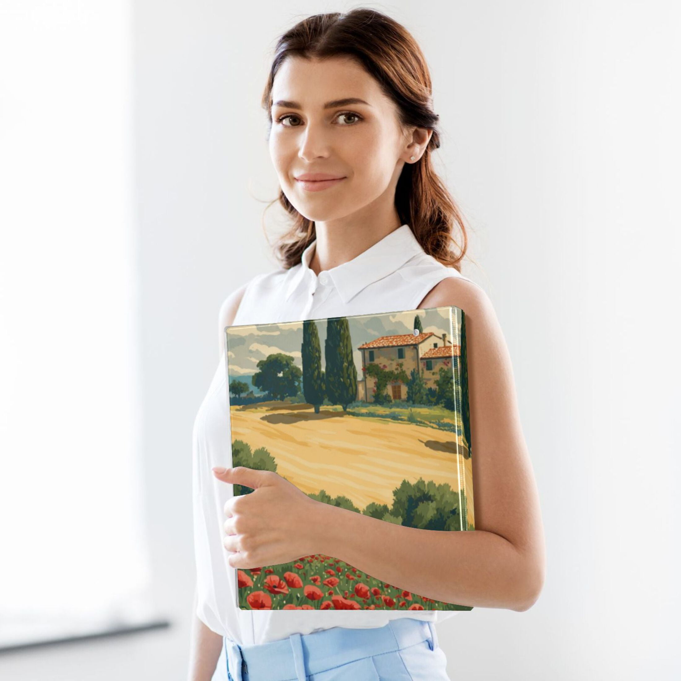 Hard Shell Ring Binder With Clip Holds 200 Sheets Office Home Organization Countryside