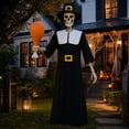 thumbnail image 6 of Thanksgiving Skeleton Costume Set with Giant Drumstick Prop and Pilgrim Style Robe for Halloween Yard Decoration, 6 of 6