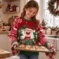 thumbnail image 4 of Lanbubble Kids Christmas Sweater Boys Girls Ugly Knit Pullover for Xmas Holiday 5-12 Years, 4 of 4