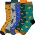 thumbnail image 2 of BambooMN Men's Cotton Novelty Fun Design Socks - Assortment 5A - Extra Large - 5 Pairs, 2 of 6