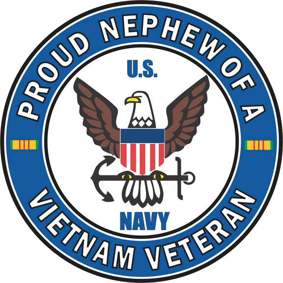 3.8 Inch U.S. Navy Proud Nephew of a Vietnam Veteran