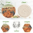 thumbnail image 4 of Fall Pumpkin Harvest Drink Coasters with Holder Absorbent Coaster for Coffee Table Room Decor 6 Pack, 4 of 7