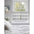 thumbnail image 4 of Half Window Curtain 36 Inches Long, Boho Geometric Window Treatment Curtain Drapes, Black White Modern Abstract Art Aesthetics Small Tier Curtains for Bathroom Over Sink, 27.5"x36", 2 Panels, 4 of 7