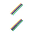 thumbnail image 1 of sweethay 2021 nuevas pajitas de silicona reutilizables de grado alimenticio pajitas rectas dobladas flexibles de silicona con cepillo limpiador 25.3 x 1.2 x 1 cm 2piezas sweethay CBP075327, 1 of 5