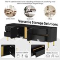 thumbnail image 4 of Trilenars TV Stand, Entertainment Center With 4 Drawers, Storage Shelf, Tv Console For TVs Up To 80", Modern Cabinet Media Console Table For Living Room Bedroom, 4 of 9