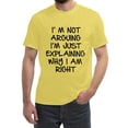thumbnail image 2 of Big and Tall Shirts for Men I'm Not Arguing I'm Just Explaining Why Right T Shirt Large T Shirt Tie Mens Shirts Our Most Comfortable Workout Trashier Men Undershirt Long Big & Tall S, 2 of 3