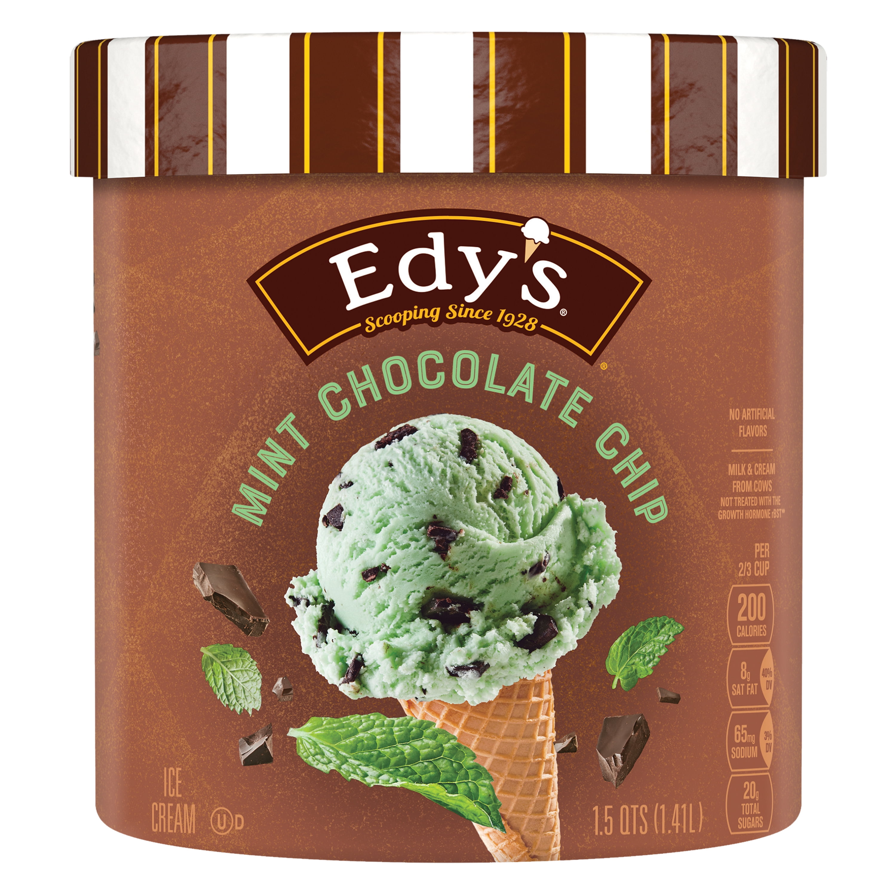 Edy's/Dreyer's Grand Mint Chocolate Chip Ice Cream, 48 Oz - Walmart.com