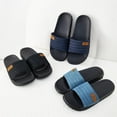 thumbnail image 3 of Roxoni Men's Casual Comfort Breathable Denim Open Toe House Sandal Slipper, 3 of 3