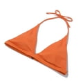 thumbnail image 3 of Women Halter Bikini Top Sexy Triangle Padded Push Up V-Neck Solid Spaghetti Strap Swim Tops, 3 of 6