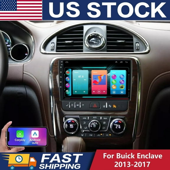 Eforcase Android 14 Car Radio for Buick Enclave 2014-2018 with Carplay Android Auto GPS Navigation 9inch Touch Screen with Backup Camera