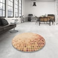thumbnail image 4 of Ahgly Company Machine Washable Indoor Square Transitional Orange Area Rugs, 6' Square, 4 of 7