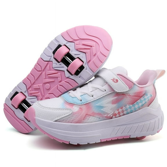 Kids Roller Shoes Sneakers with Wheels - Premium Sport Roller Skate Sneaker for Boys Girls Christmas Birthday Children Show Gift