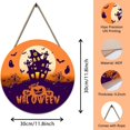 thumbnail image 2 of Happy Halloween Rustic Wood Sign Pumpkin Ghost Welcome Wood Hanging Sign, 2 of 3
