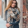 thumbnail image 6 of Women Blanket Scarf Frayed Edge Fashion Winter Fall Lightweight Flannel Scarves, 6 of 6