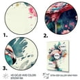 thumbnail image 3 of Designart Cute Flamingos Floral Art III Canvas Wall Art, 3 of 5