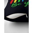 thumbnail image 4 of Ryan; Be Yourself Rainbow Pride Throw Pillow Cover 45x45cm – LGBTQ Equality Cushion for Inclusive Spaces, 4 of 7