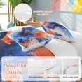 thumbnail image 3 of Orange Blue Bedding 3 Piece Duvet Cover Set California King, Modern Abstract Oil Painted Aesthetics Soft Microfiber Comforter Cover with Zipper Closure & Pillowcases, FadeResistant Quilt Cover, 3 of 9