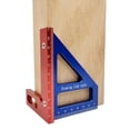thumbnail image 3 of Regla triangular de inglete de aleación de aluminio Cuadrados de carpintería Regla de de carpintería Regla de línea de dibujo Regla triangular rojo azul DYNWAVEMX Regla de medición, 3 of 8