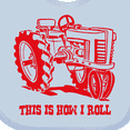 thumbnail image 4 of Inktastic This is How I Roll Tractor Red Boys or Girls Baby Bib, 4 of 4
