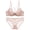 Pink, variant on Plus Size Bras for Women Thin Sponge Transparent Bra With Large Chest And Small Lace Women's SexyGather And Lift For Breathability Lingerie Bra Set Comfortable Convenient No Wire Buckle Bra