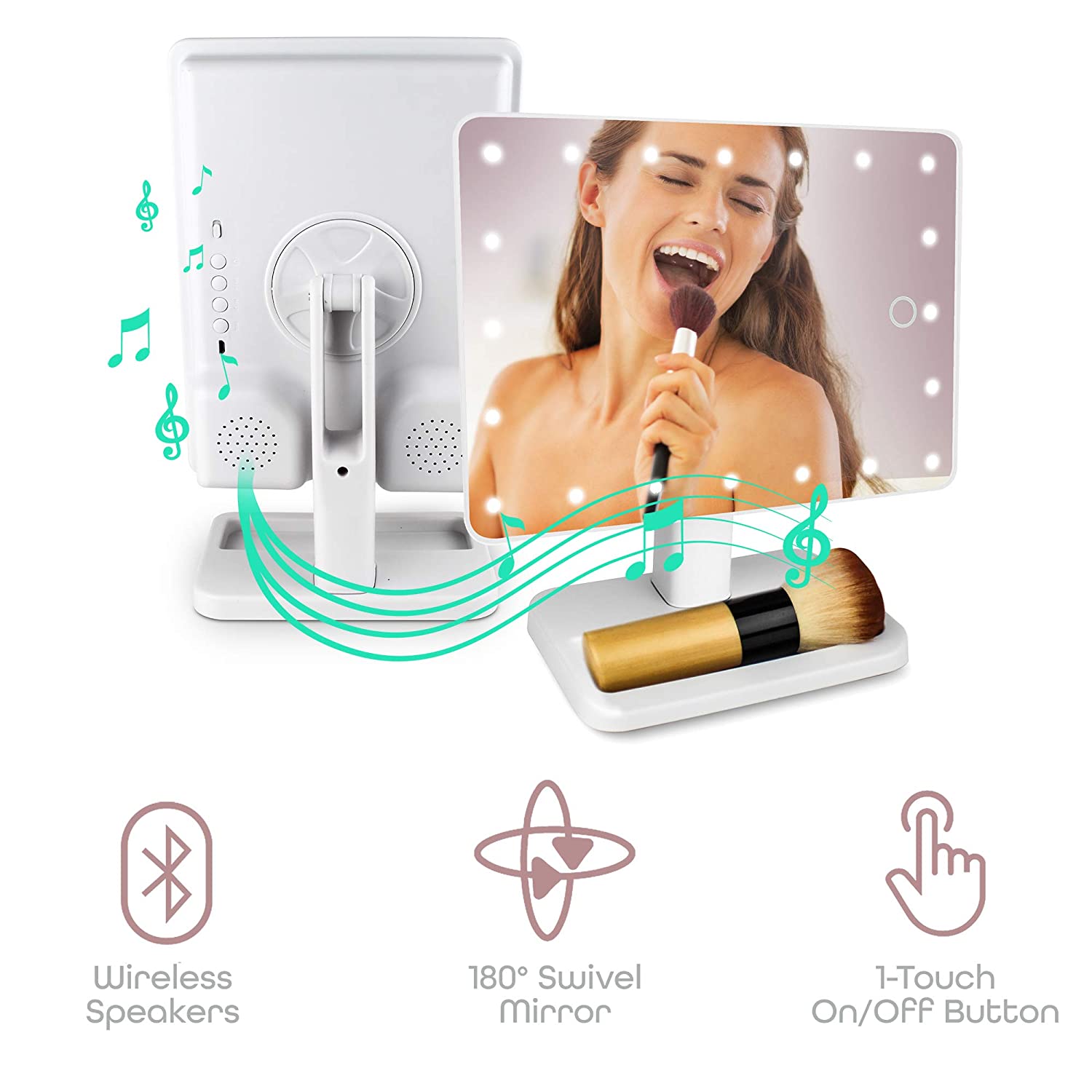 Aduro U-Reflect LED Touch Screen Vanity Makeup Mirror with - Main Image