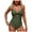Green, variant on COMVALUE One Piece Swimsuit for Women Bathing Suits Twist Front Cutout Adjustable Straps Ruched Swimwear (Navy, XL)