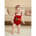thumbnail image 3 of Rovasas Baby Christmas Romper Overalls Tree Letter Embroidery Jumpsuit, 3 of 9
