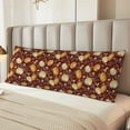 thumbnail image 6 of Lsque Pumpkin Leaf Daisy Body Pillow Case Cover,Ultra-Soft Microfiber Bed Pillow Cases 20x54 inches,Elegant Bedding,Breathable Durable Pillow Cover with Envelope Closure, 6 of 8
