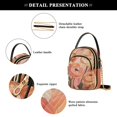 thumbnail image 4 of FORMRS Crossbody Bag for Women Quilted Travel Shoulder Cell Phone Purse with Chain Strap Handbag, Abstract Orange Flowers, 4 of 7