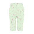 thumbnail image 6 of Only Moment Linerless Relaxed Casual Shorts for Women Autumn Fragrant Linen Graphic Printed Shorts Summer Elastic Waist Casual Lightweight with Pockets Shorts Green,XL, 6 of 6
