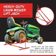 Stalwart Mower Lift - 880lb Capacity Tractor or Lawn Mower Lift Jack, Red