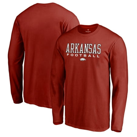 Arkansas State University Football Arkansas Razorbacks Fanatics Branded True Sport Football Long Sleeve T-Shirt - Cardinal ()