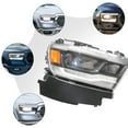 thumbnail image 2 of Miumaeov Compatible with DodgeRam 1500 2019-2021 Full LED Headlight Assembly with DRL Right Passenger Headlights Replacement Black Housing, 2 of 14