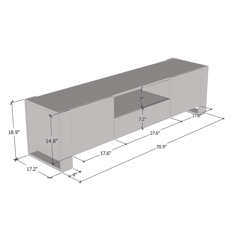 Woody TV Stand for TVs up to 75