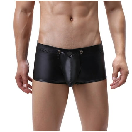 

Knosfe Mens Solid Color Pouch Underwear Stretch Moisture-Wicking Boxer Briefs M