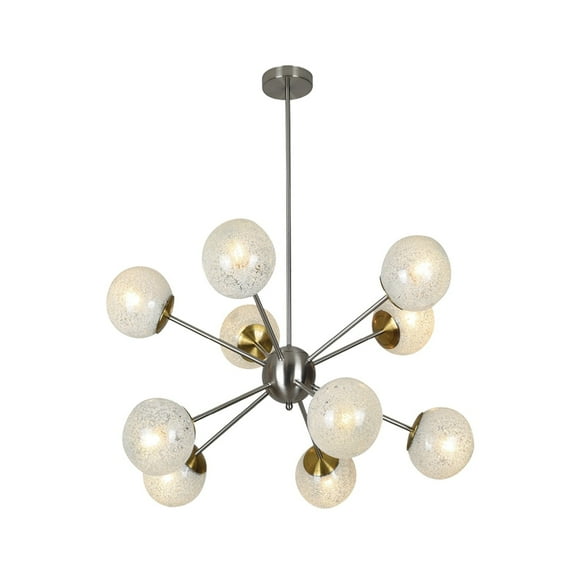 Xtricity - 10-Light Pendant, 34.6'' Width, From the Bohannon Collection, Silver