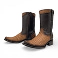 thumbnail image 4 of The Western Shops Men’s Leather Midcalf Petatillo Western Boot, Dubai Square Toe With Full Side Zipper, 4 of 5