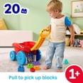 thumbnail image 3 of MEGA BLOKS First Builders Block Scooping Wagon with Storage (20 Pieces) for Toddlers, 3 of 7