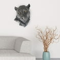 thumbnail image 3 of YWMJZEU Resin Leopard Head Wall Statue Realistic Animals Head Wall Hanging Black Panther, 3 of 8