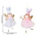 thumbnail image 3 of Christmas Angel Decoration Plush Angel Doll Hanging Ornament with Star Print and Gold Wings Soft Fabric Decorative Figurine for Home Holiday Display, 3 of 3